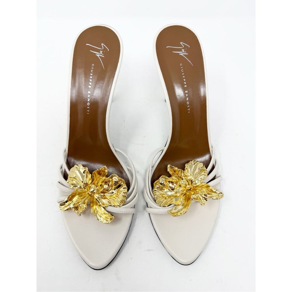 Giuseppe Zanotti Orchid Mule Leather Heels Womens Size EU 40.5 - Picture 4 of 15